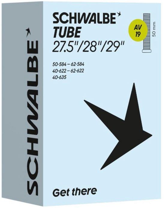 Schwalbe Binnenband AV19 27-29 inch 40/62-584/635 AV 50mm Zwart