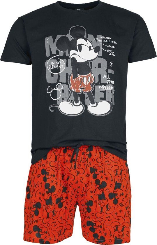Mickey & Minnie Mouse Mickey Mouse Pyjama meerkleurig Katoen - 4XL