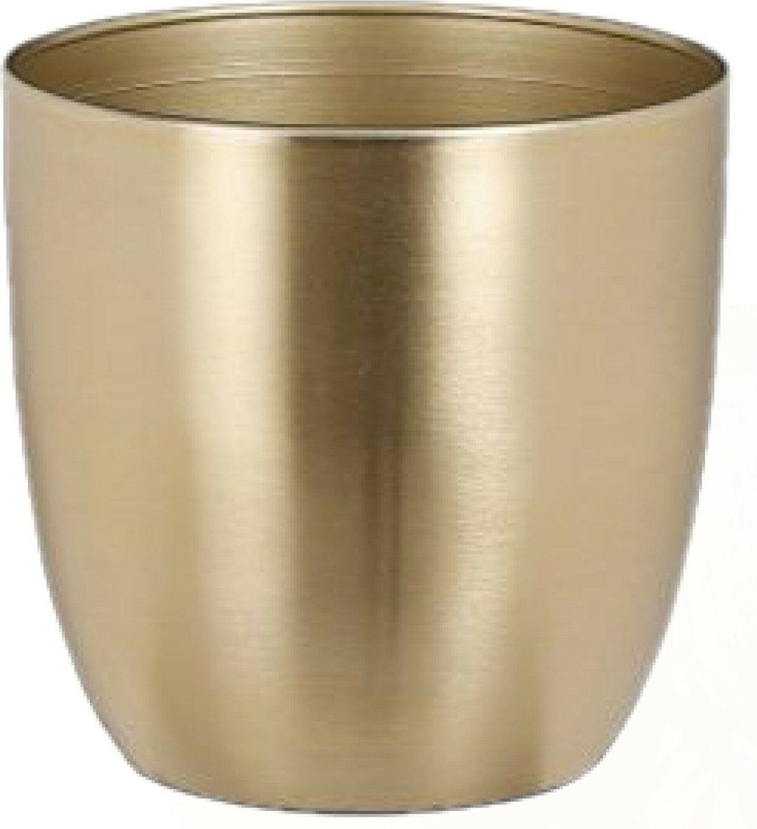 Mica Decorations Plantenpot - metaal - goud - D13 en H12 cm
