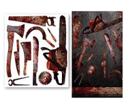 FIESTAS GUIRCA Wanddecoratie, deur en raam voor Halloween, horrorfeesten, meerkleurig, 70 x 80 cm