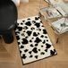 Tapis imprimé animalier noir et blanc polyester 50 x 80 cm
