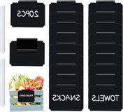 Wan GmbH Mand etiketten - Étiquettes pour panier - Rangement organisation - Réutilisable avec craie - 20 pièces - Noir