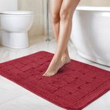 Emma Barclay Orkney - Crosshatch 2 stuks Badset in Bordeaux - Mat 45x75cm/ Voetstuk 45x45cm