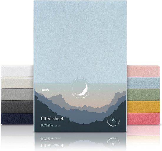 Laleni Premium Hoeslaken Kids - 40 x 90 cm - Lichtblauw - Set van 2