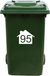 MC Living Kliko Sticker / Vuilnisbak Sticker - Nummer 95 - 22 x 17,5 - Wit
