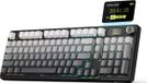 ATTACK SHARK X98PRO - Clavier de jeu mécanique sans fil - Touches PBT imprimées sur le côté - Écran TFT - Bouton rotatif multifonction - Tri-mode filaire/2.4G/Bluetooth - Mod Gasket - 98 touches - Nuit clair de lune