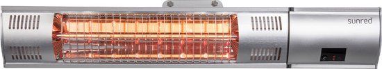 Sunred Ultra Wand Terrasverwarmer - 2000W - Zilver