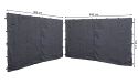 Quick-star - 2 panneaux latéraux avec fermeture éclair 300/400x195cm pour tonnelle 3x4m paroi latéral anthracite RAL 7012