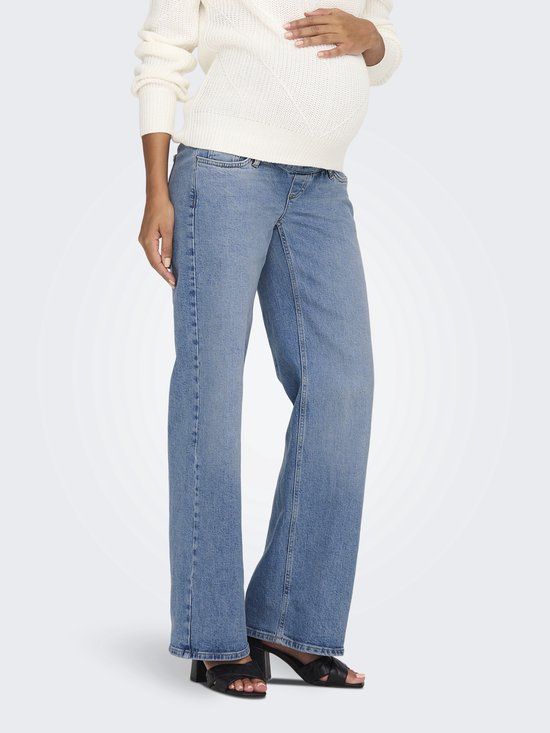ONLY MATERNITY Wide-leg jeans OLMJUICY High waist Straight fit Jeans