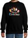 Bellatio Decorations Foute kersttrui / sweater dierenvriendjes Merry christmas zwart voor kinderen - kerstkleding / christmas outfit 170/176