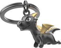 Metalmorphose Sleutelhanger Flying Dragon - Draak Metaal 3D - Zwart
