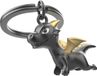 Metalmorphose Sleutelhanger Flying Dragon - Draak Metaal 3D - Zwart