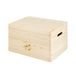 Compactor Doos met Deksel, Ruw Hout, 40 x 30 x 23 cm