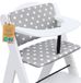Hauck Réducteur de siège pour chaise haute Coussin pour bébé - 2 pièces - Coussin de siège pour chaise haute Hauck Stokke Chaise haute pour bébé Chaise haute Trappe Revêtement hydrofuge Certificat Oeko-Tex Gris Avec étoiles
