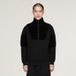 Y-3 Sweatshirt mit halbem Reißverschluss und Strickpaneelen