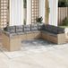 Maison Exclusive - Ensemble de jardin, composé de 10 pièces avec coussins, couleur : beige, matériau : polyrotin