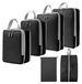 Set de 6 sacs de rangement compressibles pour voyage