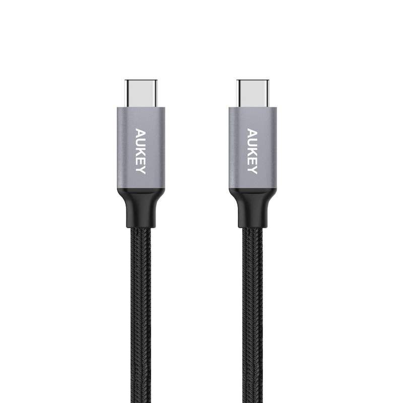 Aukey CB-CD5 USB-kabel - 1 m - Zwart, Grijs