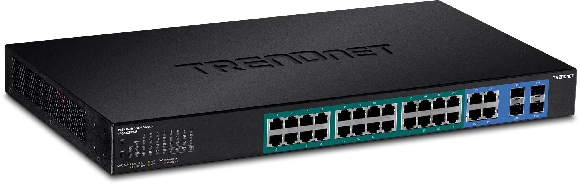 TRENDnet TPE-5028WS - Netwerk Switch - Zwart