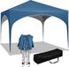 Merkloos Pavillon Bleu 3x3m Polyester Imperméable Métal Pliable