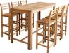 Maison Exclusive - Ensemble de bar comprenant un tabouret de bar et un tabouret de bar, 7 pièces, en bois d'acacia massif