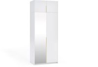 Margaret Hadas24 Kledingkast Apollonia I met Spiegel 100 x 250 cm (wit, gouden handgrepen)