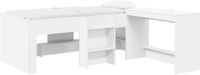 vidaXL Kinderhoogslaper met bureau Wit Bewerkt hout