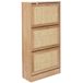 HOME DECO FACTORY Schoenenkast met 3 deuren, Bali-entree, woonkamer, bruin, 60 x 113 x 24 cm