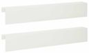 vidaXL Profil de jardin pour couverture, 2 pièces, 100 x 10 x 15 cm, acier, blanc