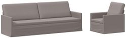 vidaXL Canapé 2 pièces Taupe Tissu