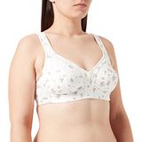 Susa Dames Beugelloze BH 110B Wit Gebloemd