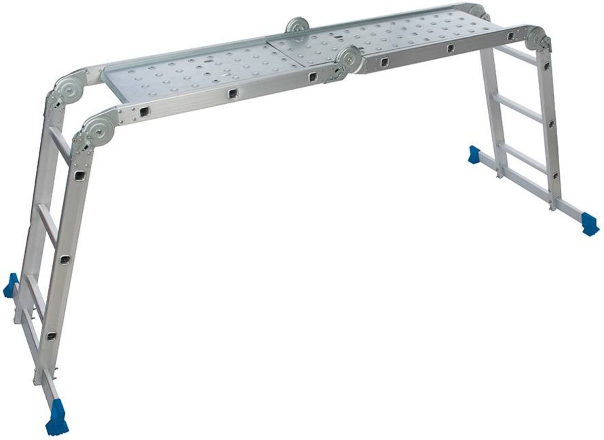 Silverline Multifunctionele ladder met platform 3,6 m (12 sporten