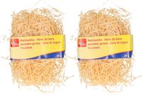 Glorex Hobby Glorex Naturel kleur houtwol - 2x - 20 gram - Vulmateriaal voor wijnkisten - cadeauverpakkingen en fruitmanden