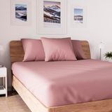 Soleil d'Ocre Jersey Hoeslaken, katoen, roze, 160 x 200 cm