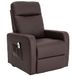 Identités Relaxstoel – elektrische stoel – comfortabele stoel – elektrische relaxstoel met 1 motor en hefsysteem model Mint – 1 motor – kunstleer – chocoladebruin