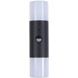 Searchlight Buitenwandlamp Cannes, hoogte 30 cm, zwart/wit, 2-lamps sensor