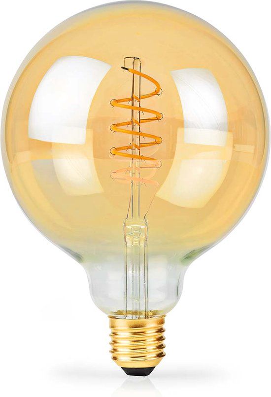 Nedis LED-Filamentlamp E27 - G125 - 3.8W - 250 lm - 2100K - Dimbaar - Extra Warm Wit - Retrostijl