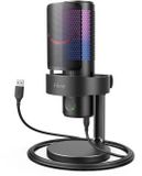FIFINE A9S - Gaming Microfoon - Dynamisch USB - RGB - Ruisonderdrukking - Touch Mute - PC/PS4/PS5 - Zwart