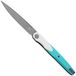 Bestechman Lanza BMK14D Gray PVD 14C28N, White Light Blue G10, couteau de poche, Kombou design