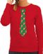 Bellatio Decorations Kersttrui/kerst sweater kerstman met bier - rood - dames XS