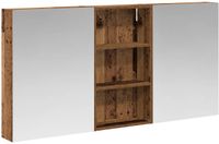 vidaXL Badkamerkast - set - 3 - st - 140 - x - 14,5 - x - 70 - cm - Bewerkt - hout