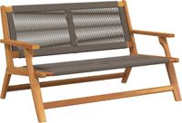 vidaXL Tuin relaxbank grijs massief acaciahout
