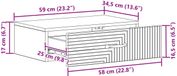 vidaXL Wandgemonteerde Zijtafel 59 x 34,5 x 17 cm Bewerkt hout