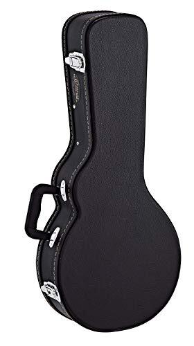 Ortega Guitars Koffer voor F-Style Mandoline - zwart, flat top, Economy Series, chroom hardware (OMCSTD-F)