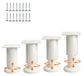 Pieds de meuble réglables - Jeu de 4 pieds de meuble - Hauteur 8-12 cm - Dessous antidérapant - Acier laminé à froid durable - Excellente capacité de charge