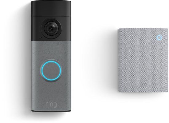 Ring Video Deurbel op batterij (nieuwste generatie) - met Chime - Speckled Grey