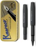 KAWECO Sport Aluminium Black Rollerball Pen M Blue Ink