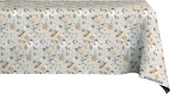 Protecttable Tafelzeil Margo Beige 140x310cm - Tafelkleed Afwasbaar - Kunststof