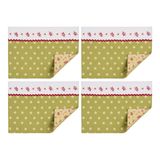 Premier Brands of America Rose Cottage placemats, 4-delige set, 100% katoen