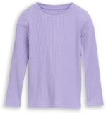Tom Tailor - T-shirt met lange mouwen en geribde structuur - Maat 116/122 - sweet purple